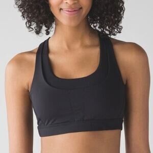 Lululemon Run Stuff Your Bra Women's 10 Black